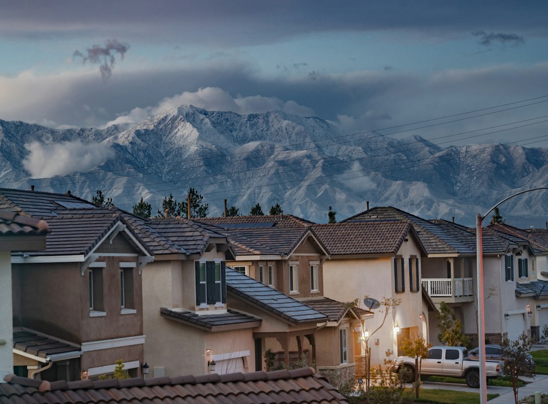 A hopeful couple looks out over a sprawling, sunny suburban neighborhood in the Tri-Cities, WA, contemplating the important decision of choosing a real estate professional.